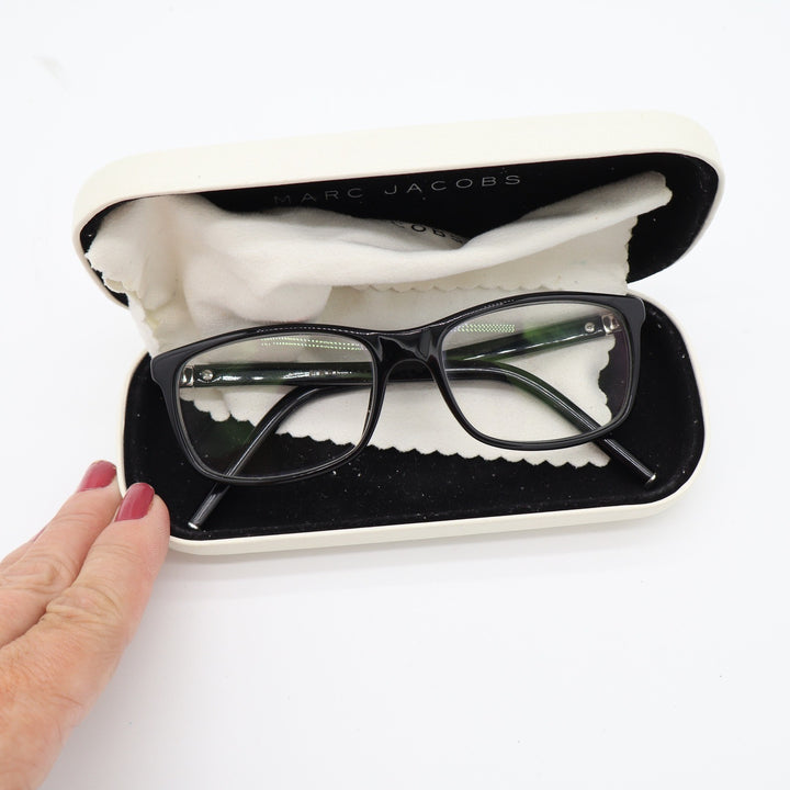 Marc Jacobs Eyeglasses Unisex N/A MARC 74 807 Black Rectangular Excellent