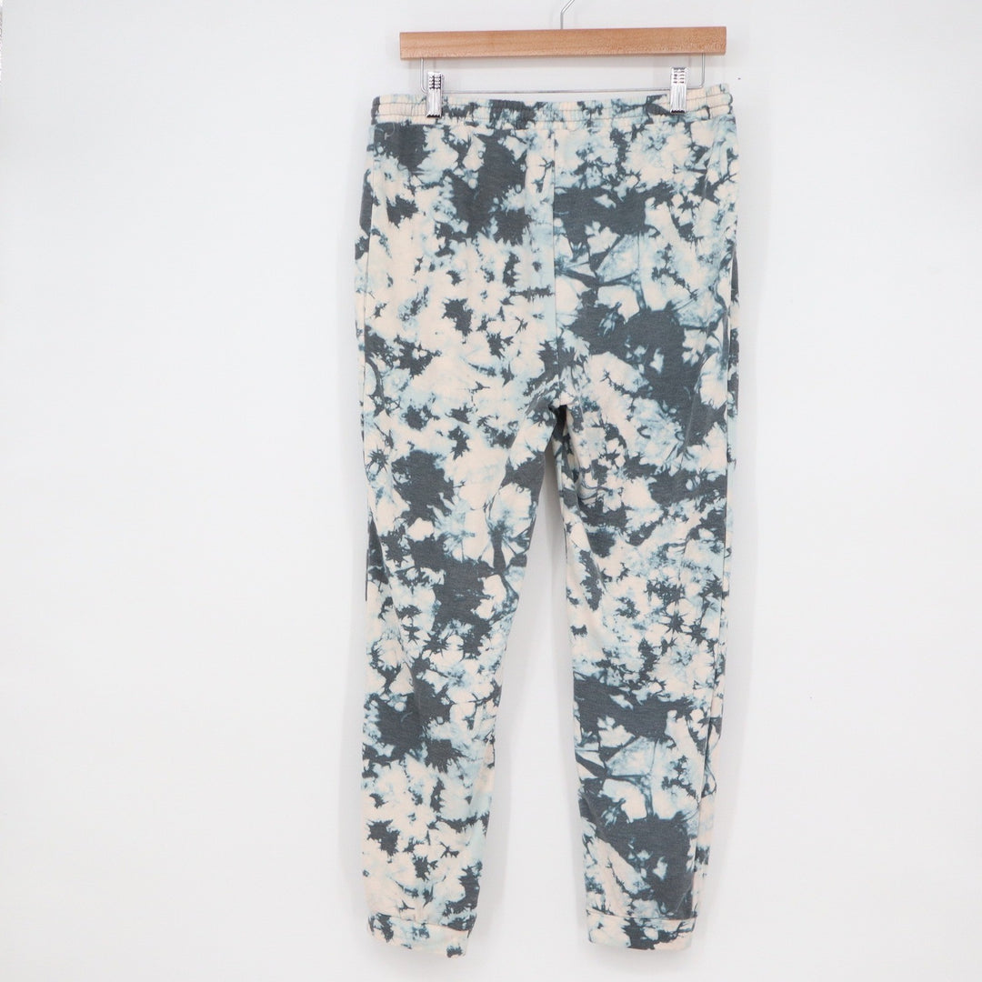 Urban Romantics Blue White Tie Dye Joggers Pants Womens Medium Drawstring Pocket