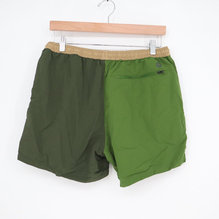 Marmot Mens Green Colorblock Hiking Shorts Size Medium Elastic Waist Activewear
