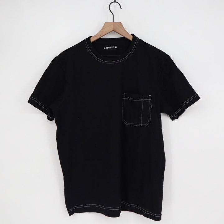 American Giant Mens Black Cotton Short Sleeve Pocket Tee Size Medium Made in USA