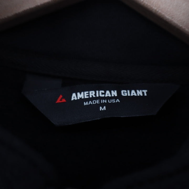 American Giant Midweight Vest Men's Medium Black Full Zip Cotton Fleece Lined