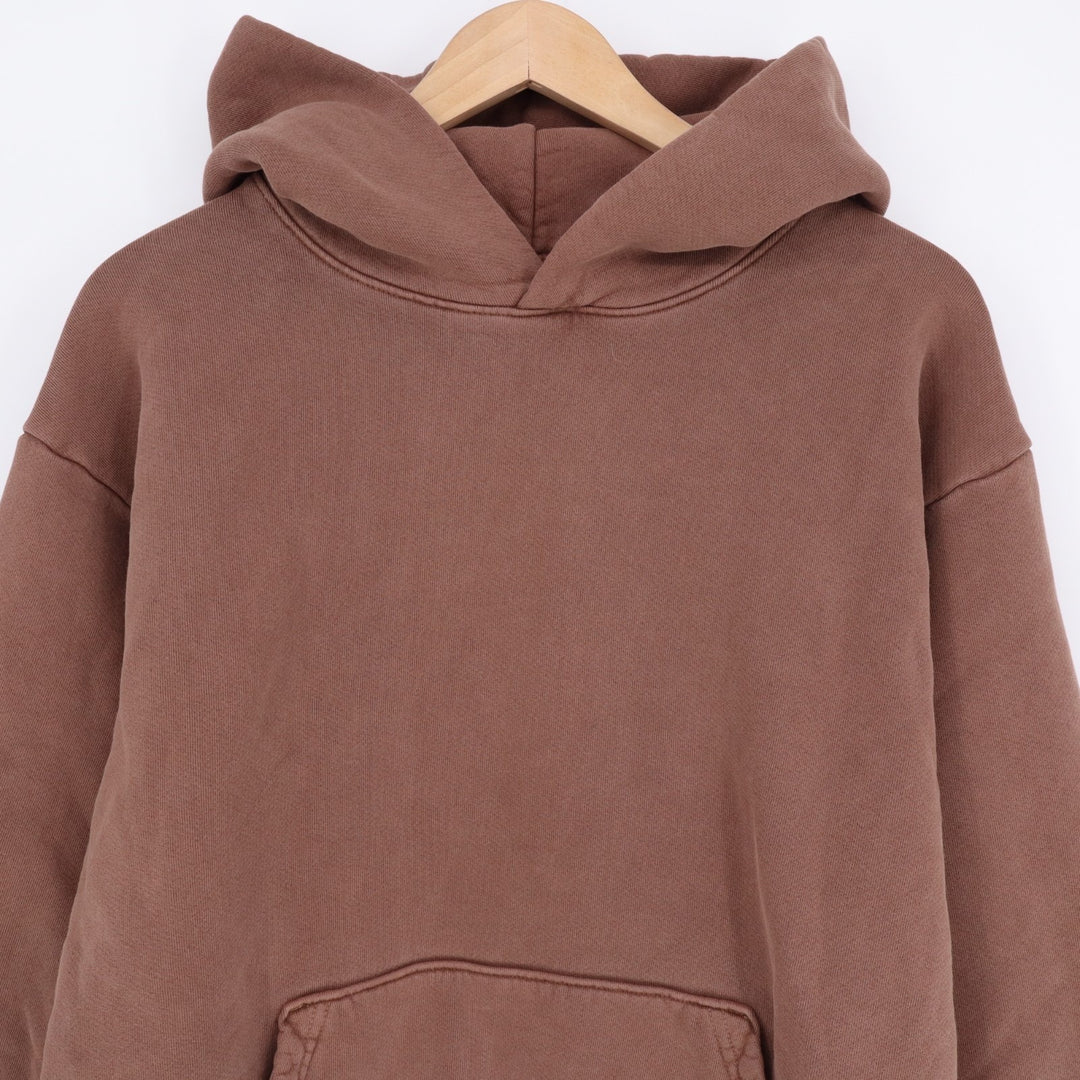 American Giant American Vintage Hoodie Unisex M Brown Cotton Kangaroo Pocket