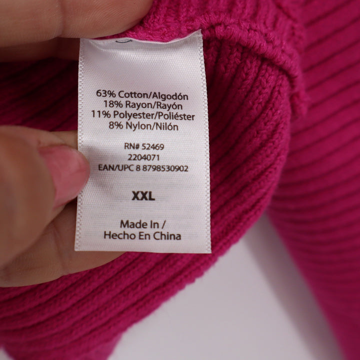 Sofia Jeans Sweater Dress Set Womens XXL 2-Piece Cardigan Pink Ribbed Excellent