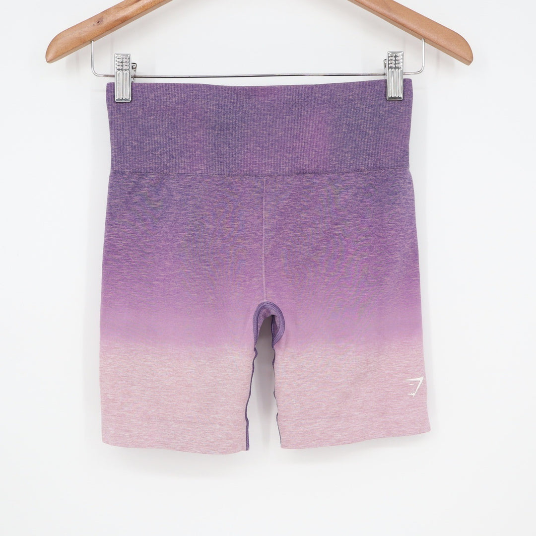 Gymshark Adapt Ombre Seamless Shorts Purple Pink High Waisted Small
