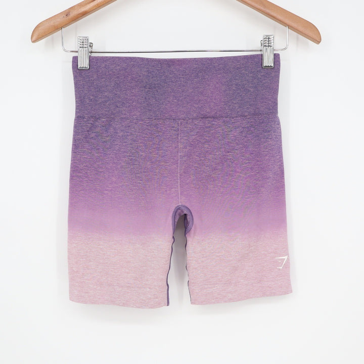 Gymshark Adapt Ombre Seamless Shorts Purple Pink High Waisted Small