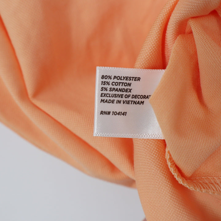 Walter Hagen Performance II Womens Sleeveless Polo Shirt Peach Orange XS