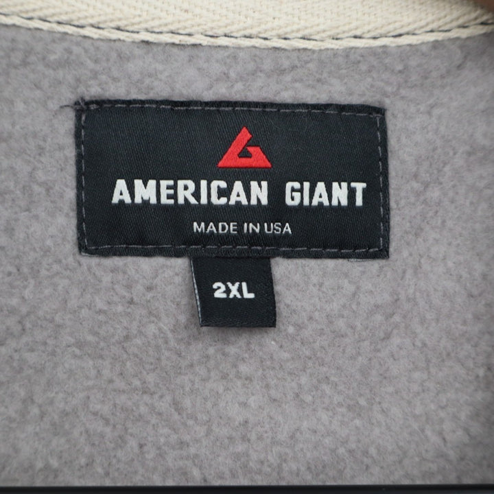 American Giant Midweight Sweatshirt Mens 2XL Gray Charcoal Colorblock Cotton
