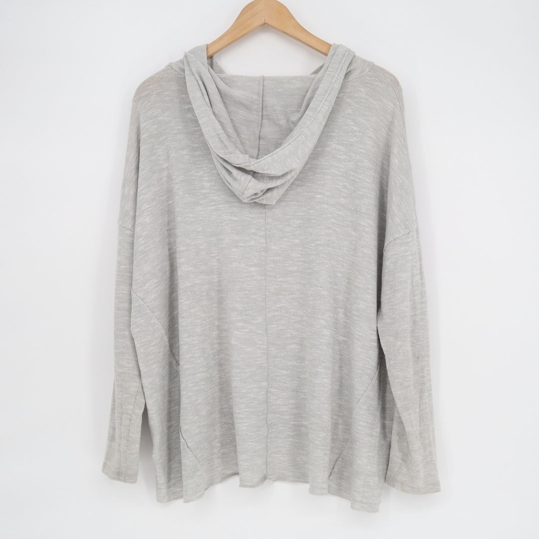 American Eagle Outfitters Soft & Sexy Plush Hoodie Womens Large Gray Long Sleeve