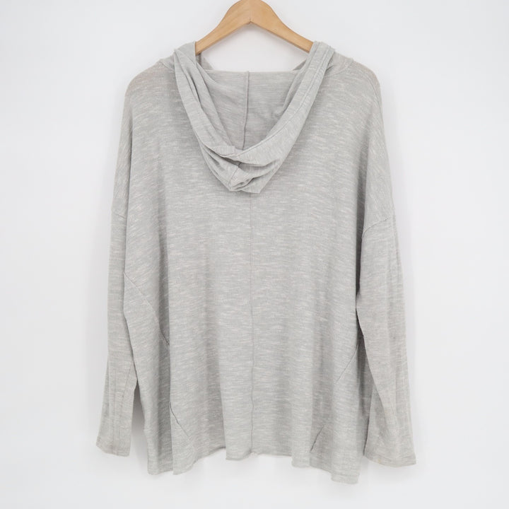 American Eagle Outfitters Soft & Sexy Plush Hoodie Womens Large Gray Long Sleeve