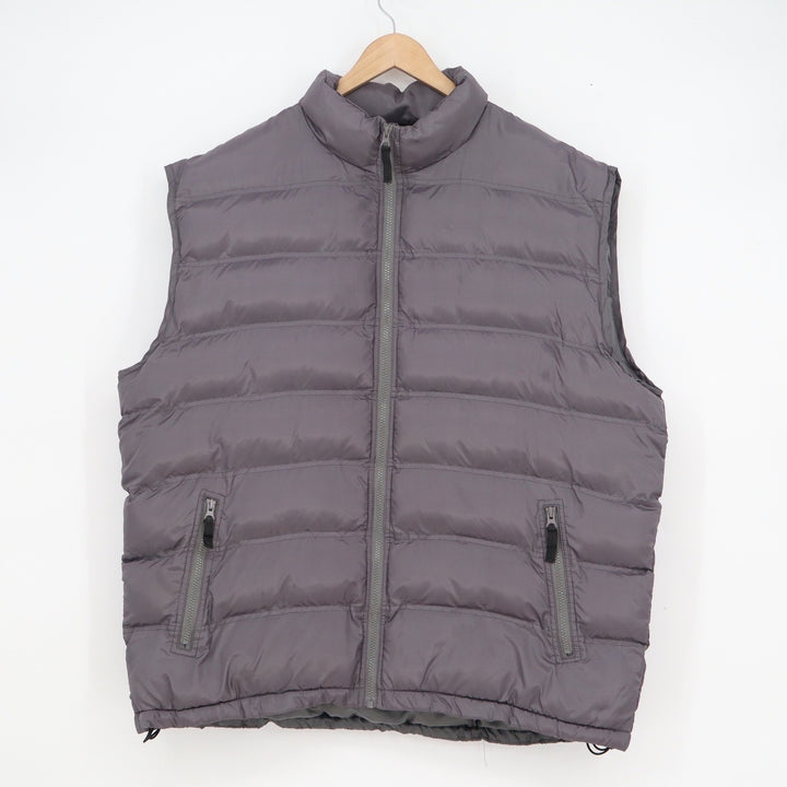 CSG Champs Sports Gear Mens 2XL Gray Puffer Vest Quilted Full Zip Sleeveless