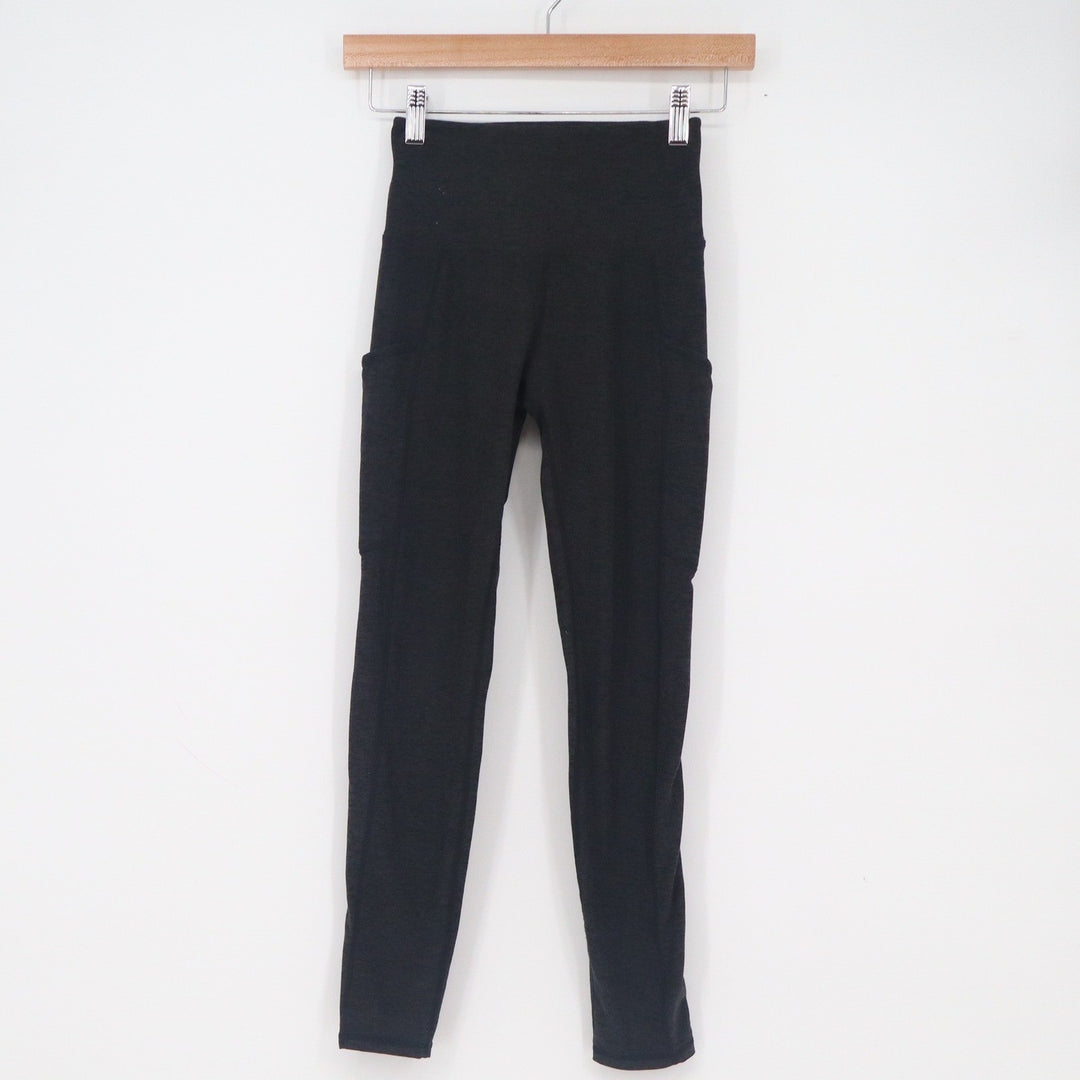 Kirkland Signature Womens High Waisted Active Leggings Black Heather XS