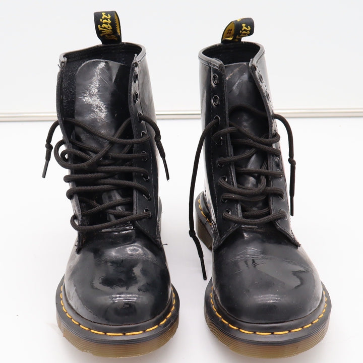 Dr. Martens 1460 Black Patent Leather 8-Eye Combat Boots US Women 7