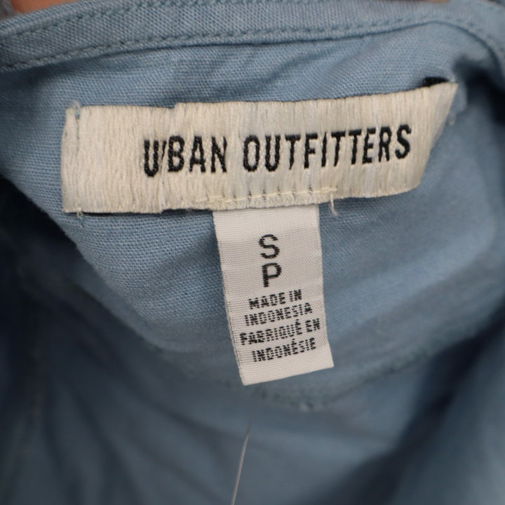 Urban Outfitters UO Sari Vest Women S Ashleigh Blue Linen Hook & Eye Halter Neck