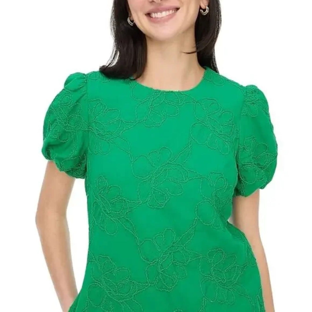 J.Crew Eyelet Puff-Sleeve Mini Dress Size 14