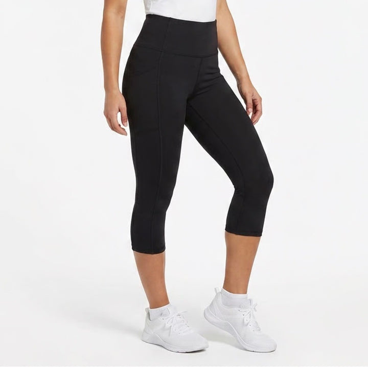 DSG Womens Momentum High Rise Crop Leggings Pure Black XS NWT