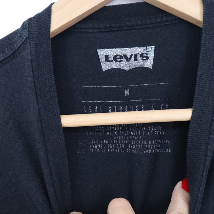 Levis Mens Graphic Batwing Logo T-Shirt Black Short Sleeve Cotton Size M