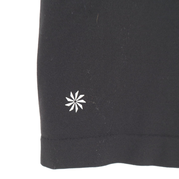 Athleta Cropped T-Shirt Women XL Black Nylon Short Sleeve Crew Neck Pullover