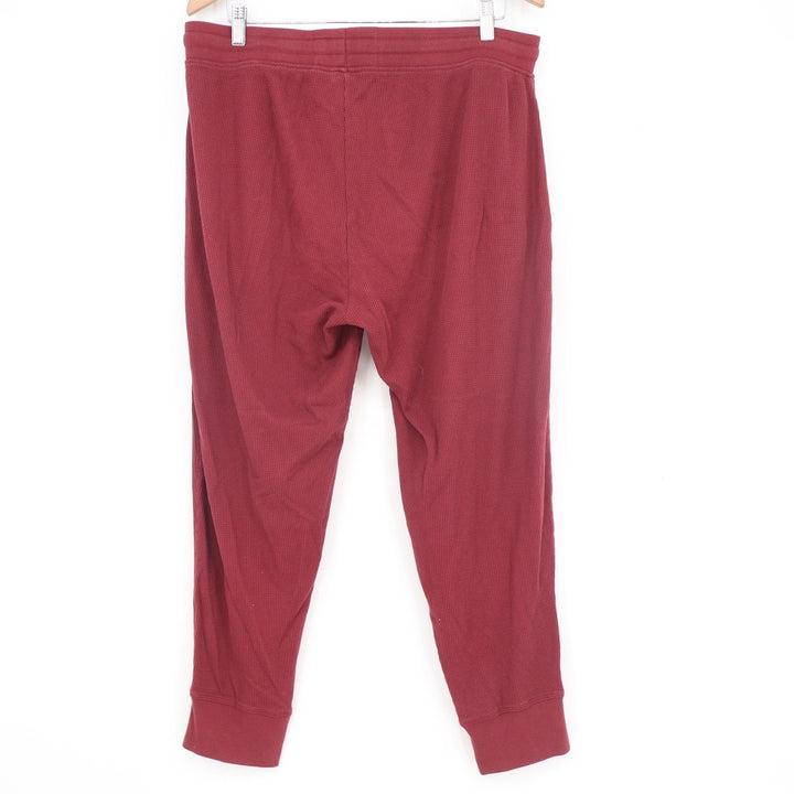 Tommy Hilfiger Mens Burgundy Waffle Knit Thermal Jogger Lounge Pants Size L