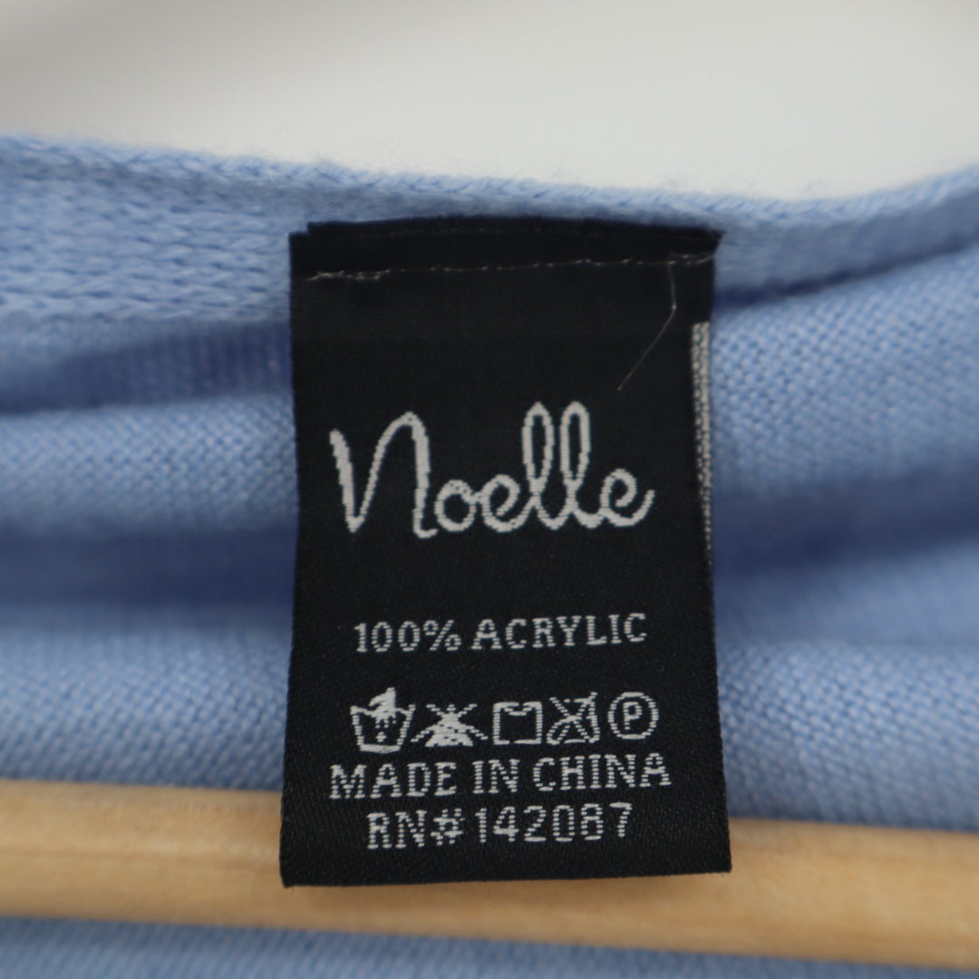 Noelle Scarf Womens Blue Knitted Front & Back Button
