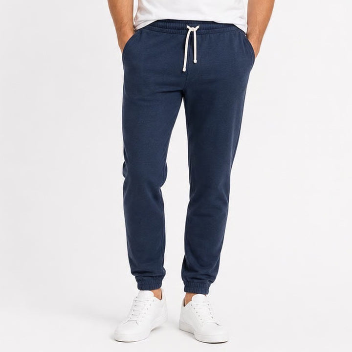 Forever 21 Mens XS Navy Blue Heather Fleece Jogger Sweatpants Drawstring 12951