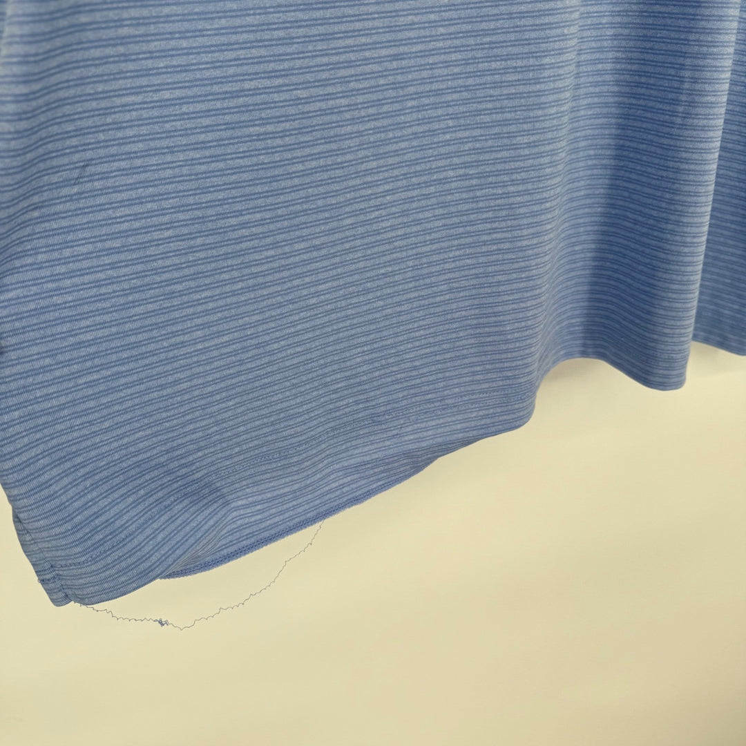Walter Hagen 11 Majors Golf Polo Shirt Blue Stripe XXL Made in Jordan