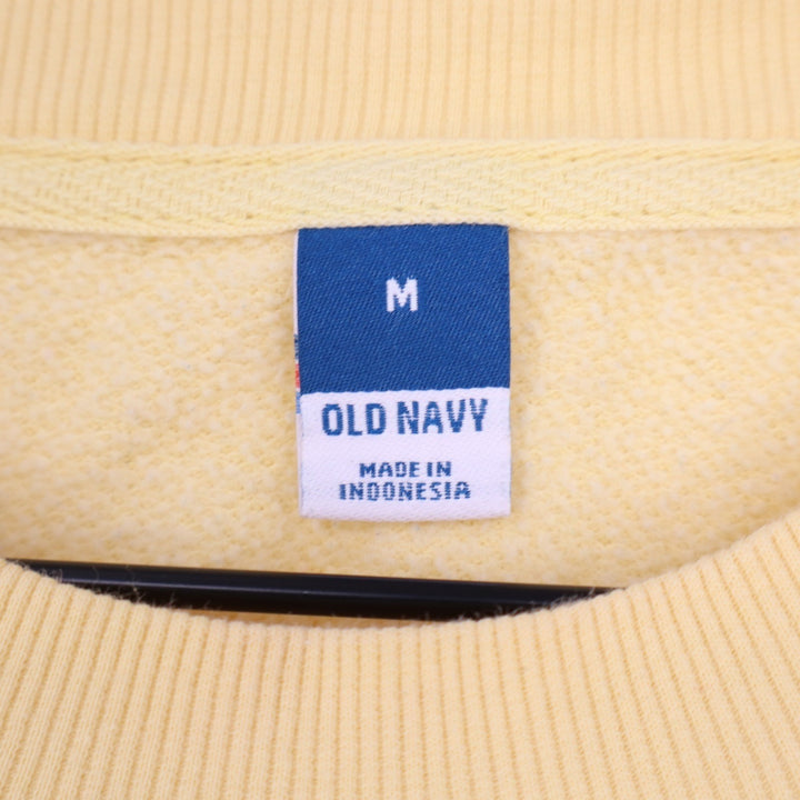 Old Navy Womens Yellow Relaxed Cropped Crewneck Sweatshirt Medium