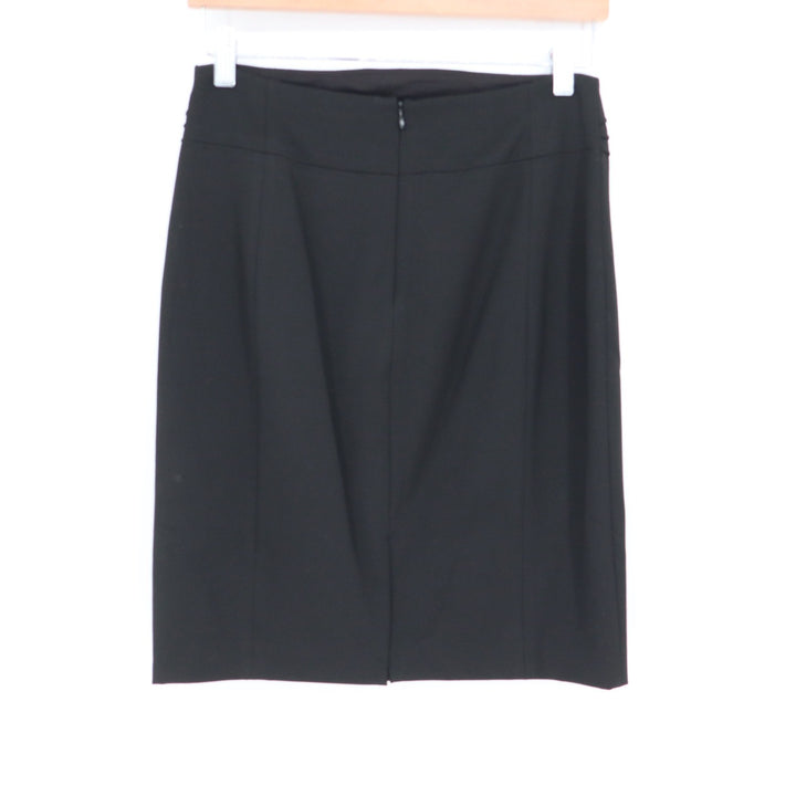Express Black Pleated Hip Detail Pencil Skirt Size 6 NWT