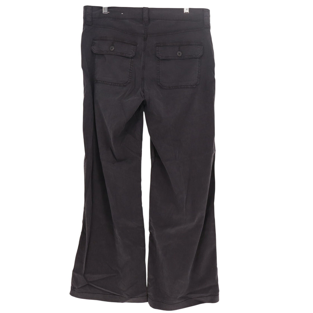 American Eagle Outfitters Baggy Utility Pants Womens 6 Black Stretch Wide Leg