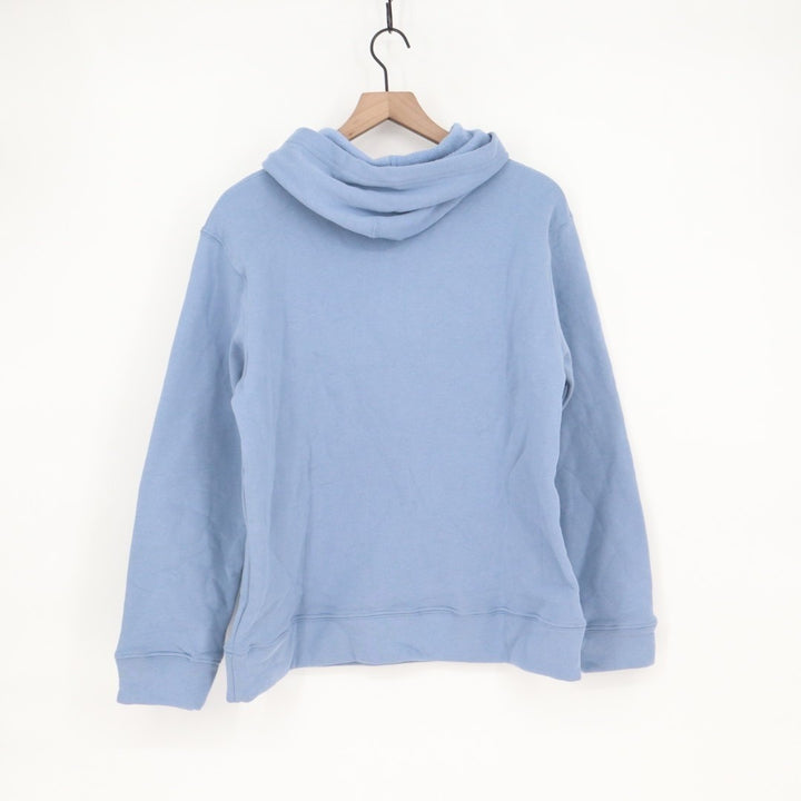 American Giant Midweight Hoodie Womens Medium Infinity Blue Logo Fleece Lined
