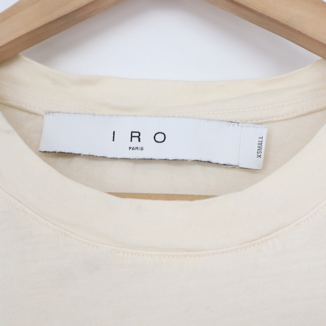 IRO Paris Mens Cream Off-White Cotton Crewneck Short Sleeve T-Shirt Size XS