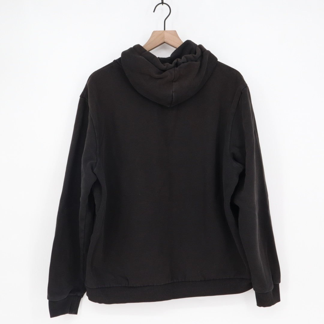 Puma Hoodie Womens XL Black Fleece Kangaroo Pocket Drawstring Everyday Wear