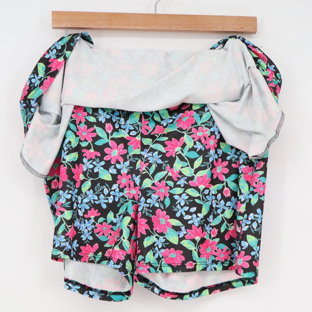 Dear Scarlett Resort Floral Skort Womens Large Black Pink Active Golf