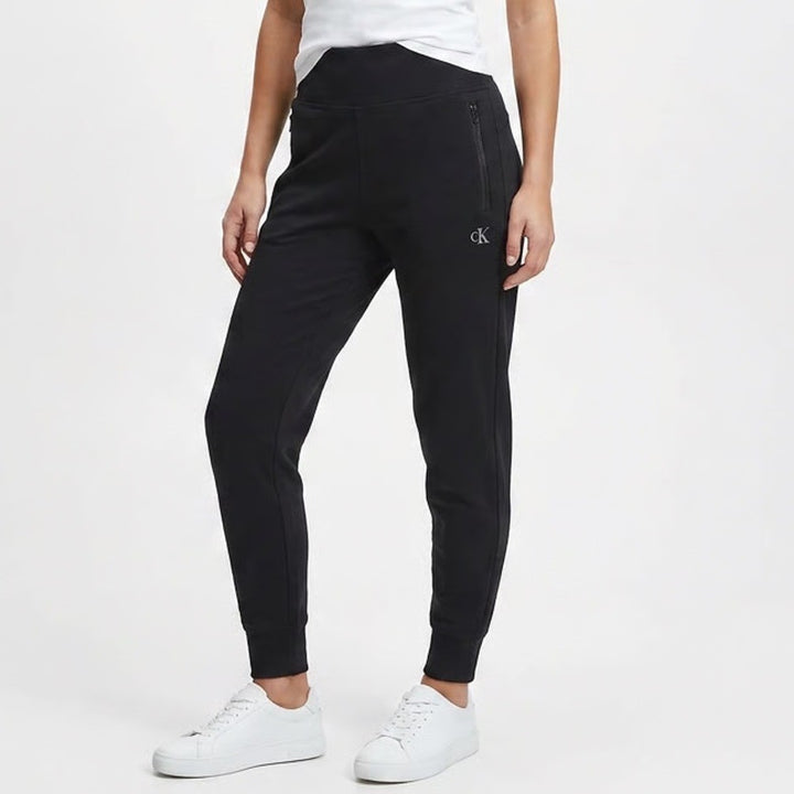 Calvin Klein Performance Womens Black High Rise Stretch Joggers Size L
