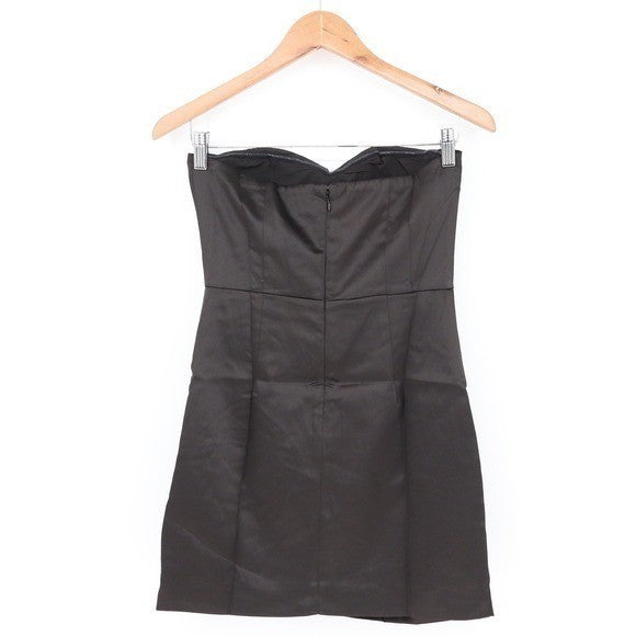Naked Wardrobe The Statement Black Strapless Mini Dress L