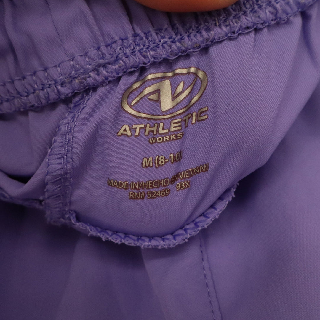 Athletic Works Womens Purple Mesh Trim Running Shorts Size M 8-10