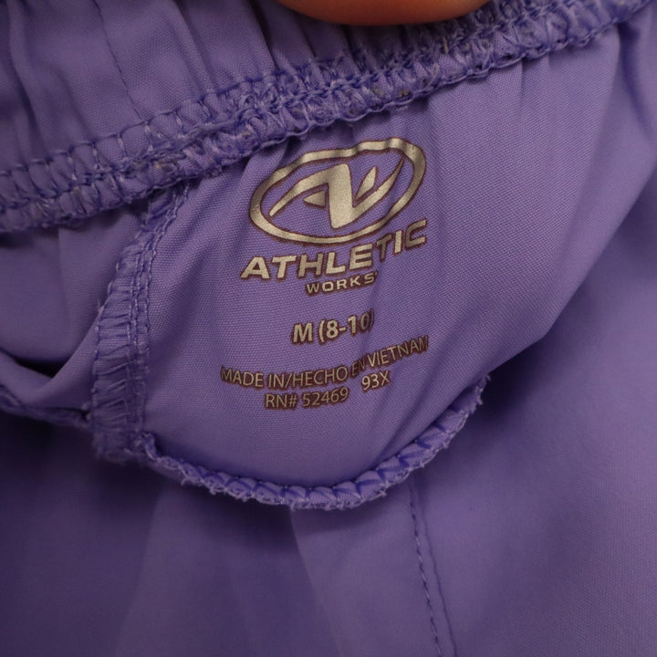 Athletic Works Womens Purple Mesh Trim Running Shorts Size M 8-10