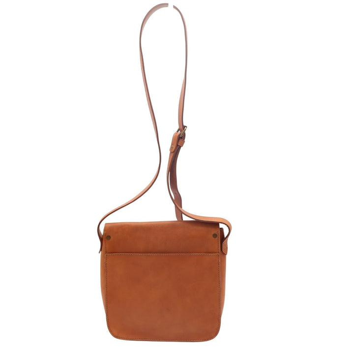 Womens Handbag Brown Leather Studded Inner Pocket Adjustable Strap Crossbody Bag