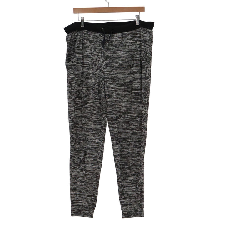 Bar III Mens XL Space Dye Jogger Pants Black White Gray Knit Tapered Drawstring