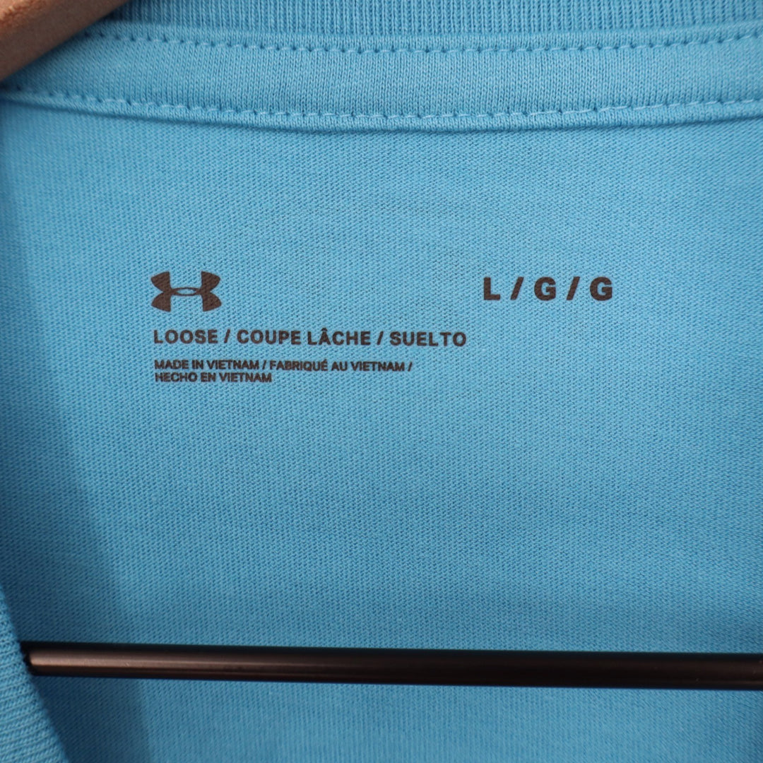 Under Armour Mens Left Chest Cut Off Muscle Tank Blue Large NEW
