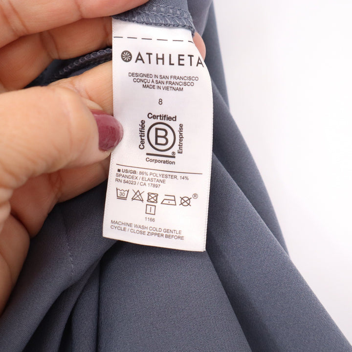 Athleta Pants Womens 8 Brooklyn Ankle Tapered Steel Blue Stretch Excellent