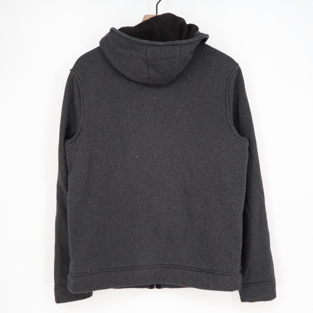 Alfani Mens Regular Fit Charcoal Gray Fleece Lined Hoodie Jacket Size M