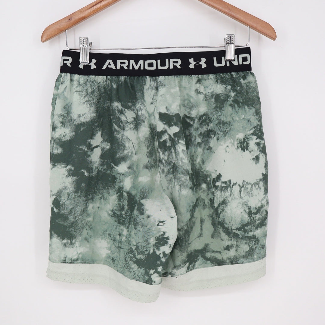 Under Armour Mens Vanish Woven 6in Printed Shorts Green Marble Small