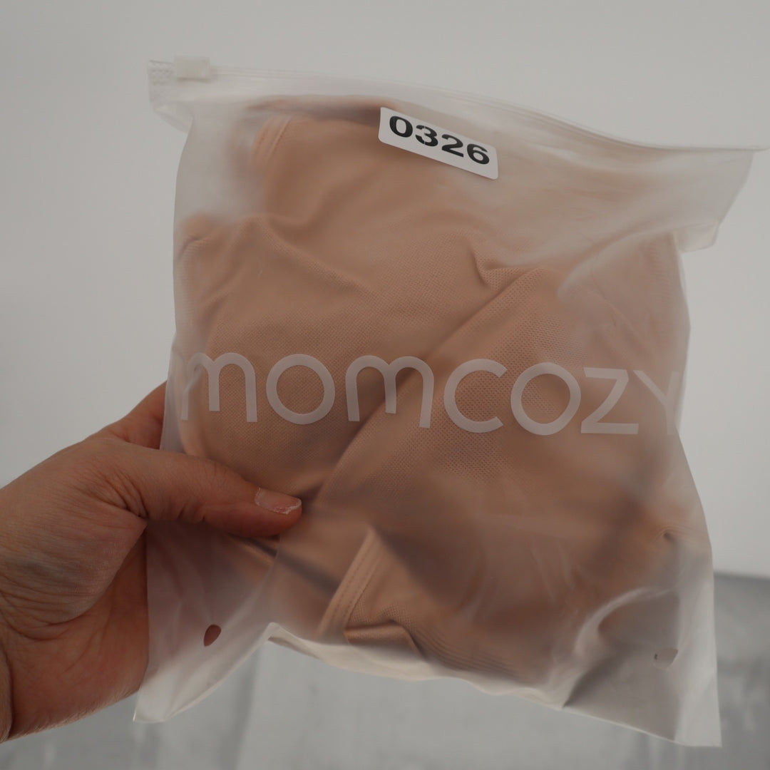 Momcozy Nursing Bra Women XL Oyster Pink Nylon Stretch Adjustable Strap Wireless