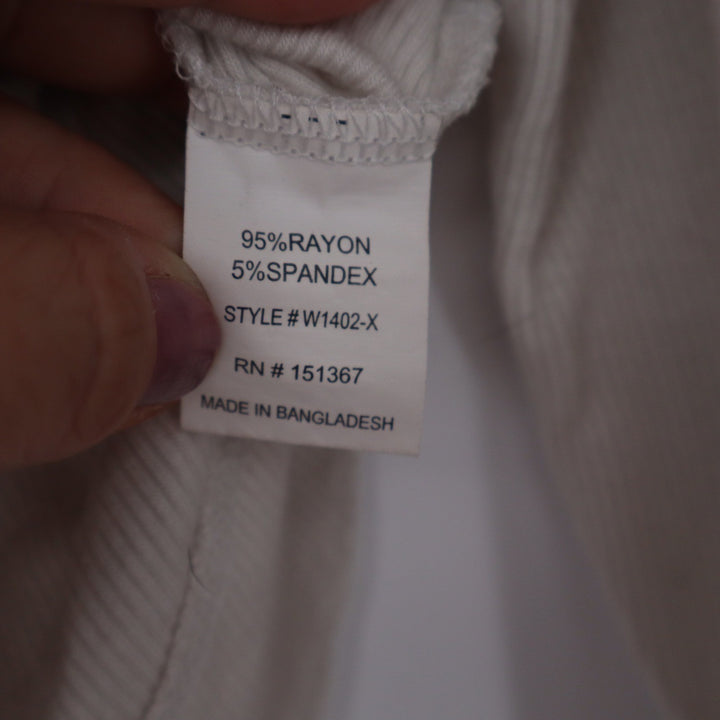 Urban Nation Cream Ribbed Scoop Neck Long Sleeve Bow Top Small
