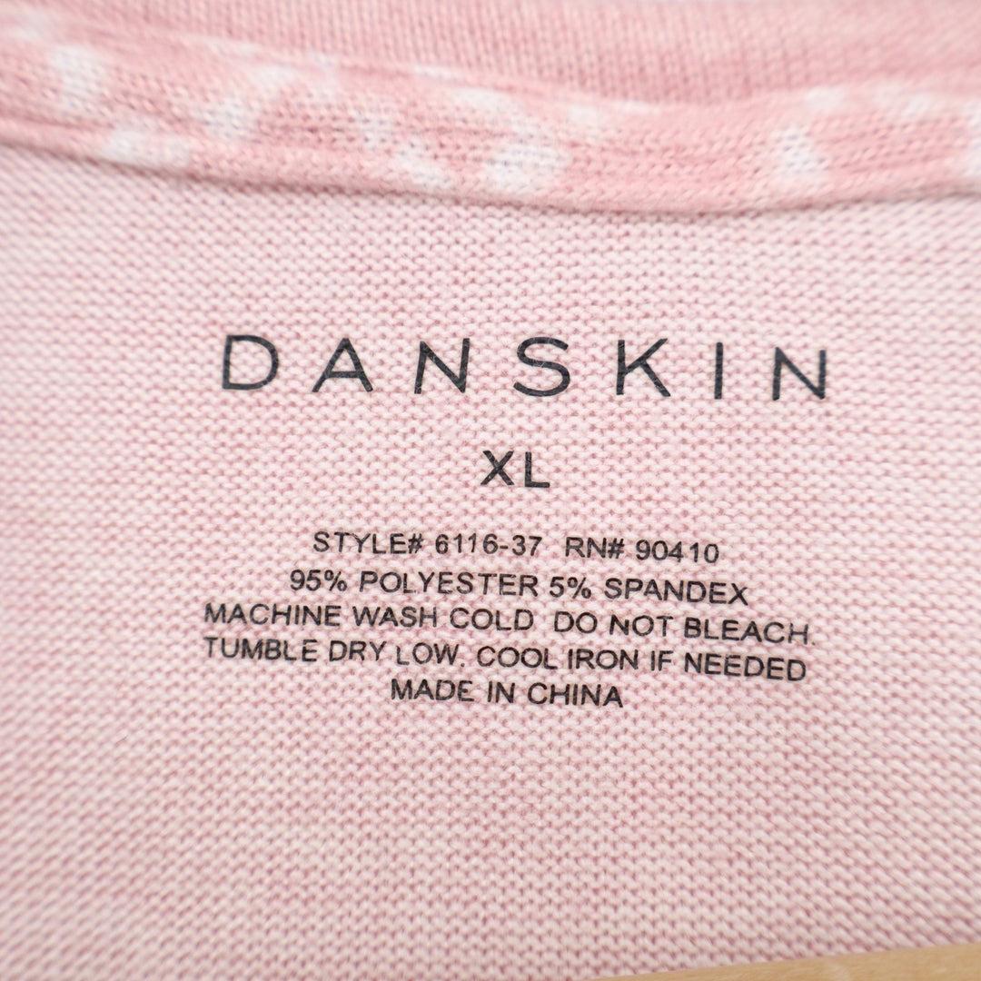 Danskin T Shirt Womens XL Light Pink Graphic Print Let's All Just Go Back to Bed