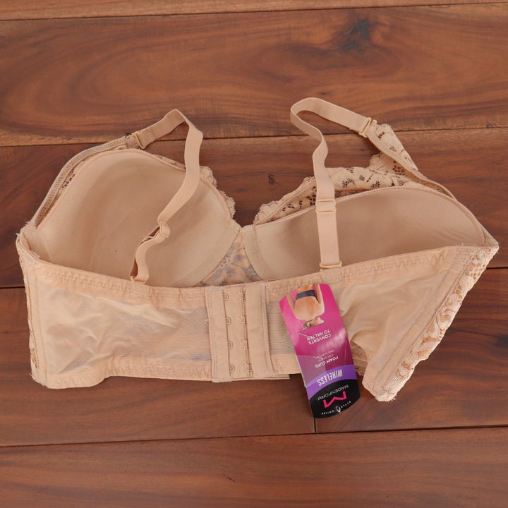 Maidenform DM1188 Wireless Floral Lace Longline Bralette Nude 34D NEW
