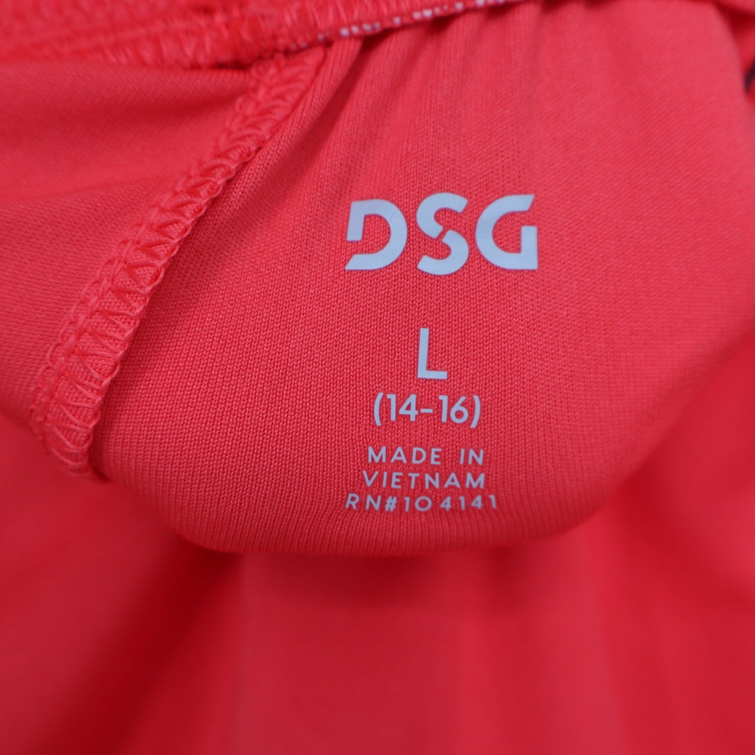 DSG Boys All Sport Short Cabana Coral White Moisture Wicking L 14-16