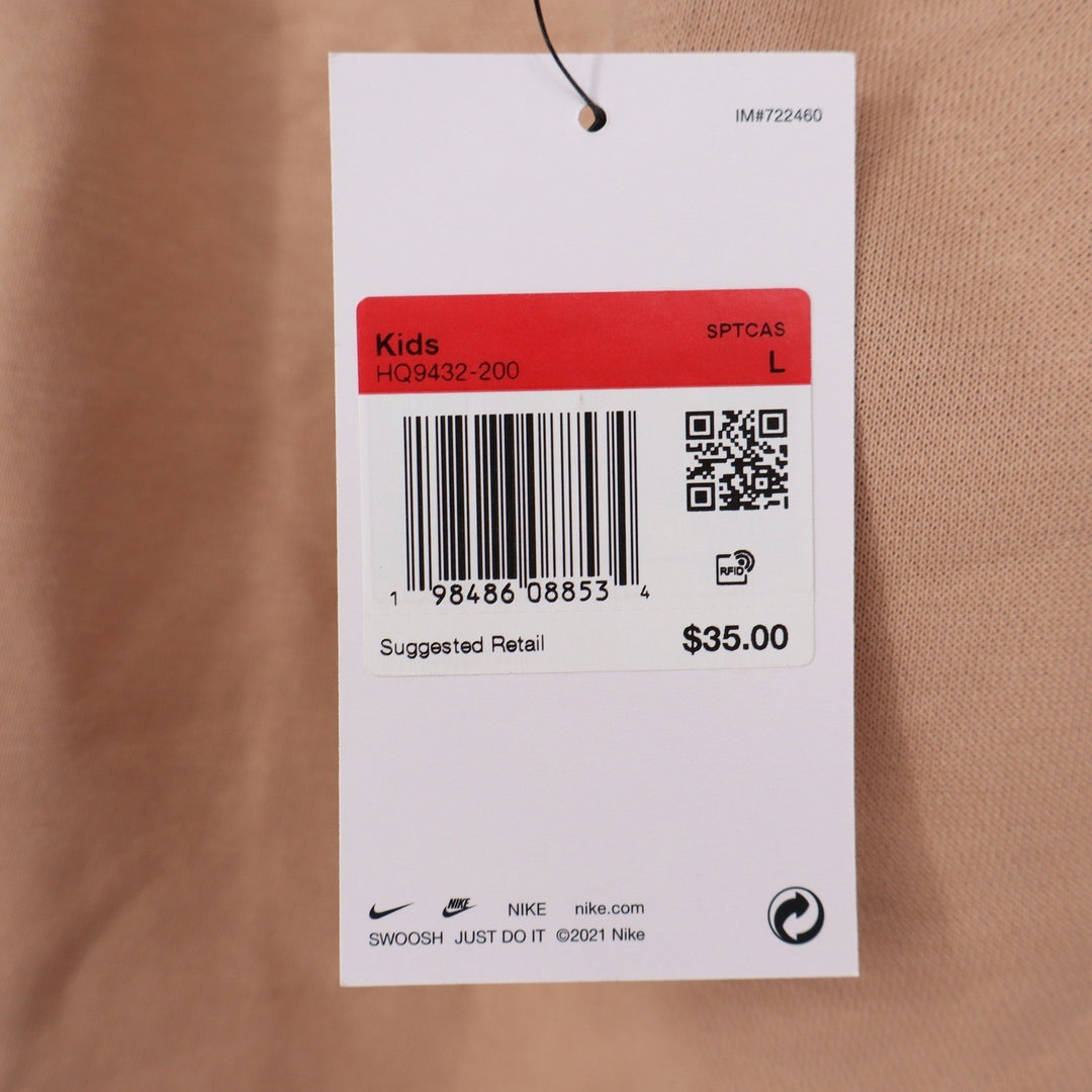 Nike Kids Girls Tan French Terry Sportswear Skirt Size Large NWT