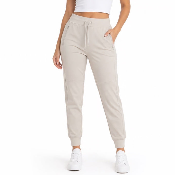 Athleta Headlands Hybrid Joggers Beige Petite 8P Hiking Travel Pants