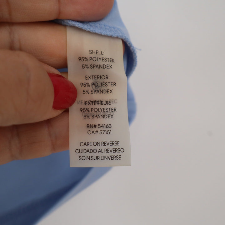Calvin Klein Womens Sleeveless V-Neck Blouse Light Blue Size Medium